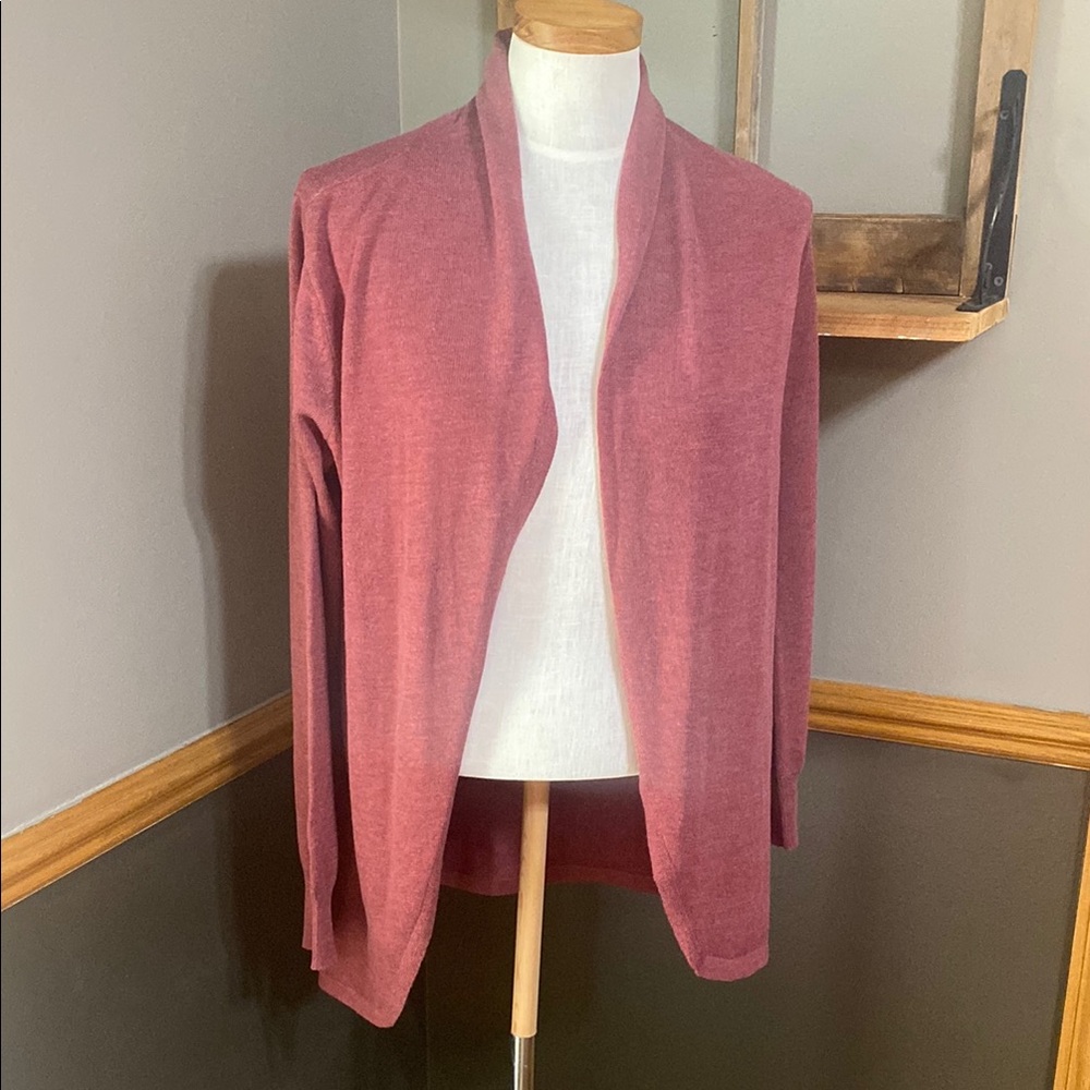 Ella moss mauve Pink Open Front Cardigan Sweater size Small